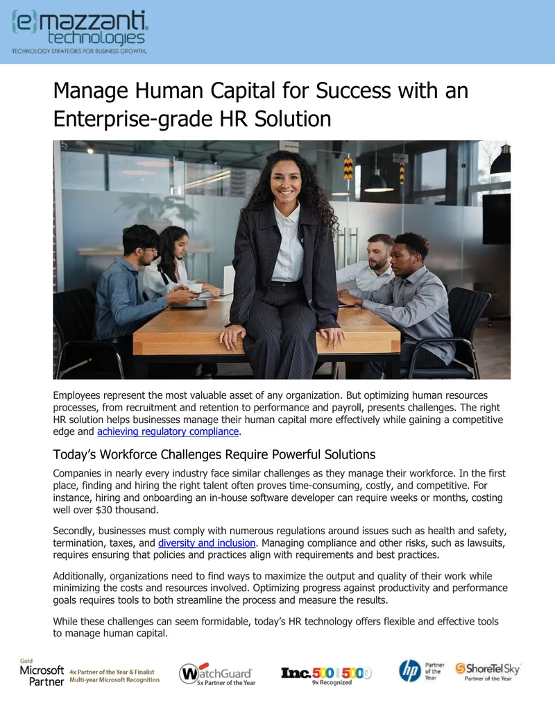 Enterprise-grade HR Solutions for Human Capital Management