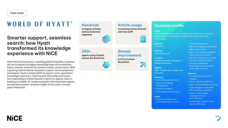 Hyatt Knowledge Experience Transformation Case Study