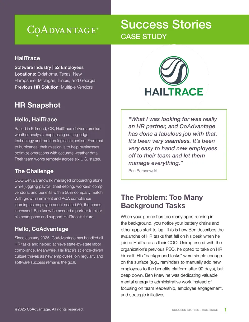 HailTrace Case Study on HR Solutions