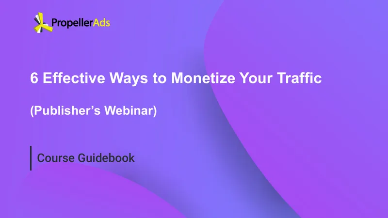 Course Guidebook for Website Monetization