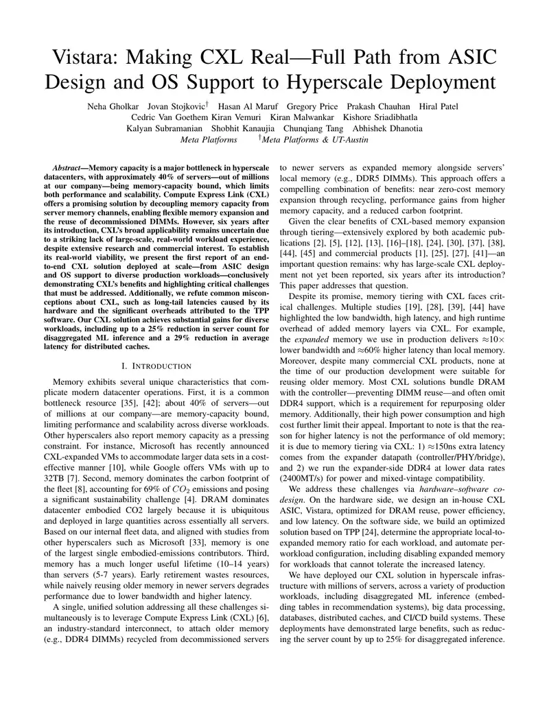 CXL Solution Deployment in Hyperscale Datacenters