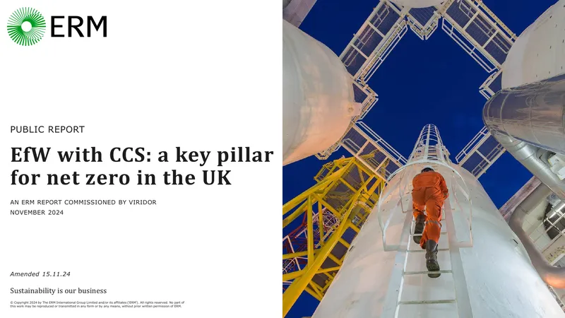 EfW with CCS: Key Pillar for Net Zero in the UK