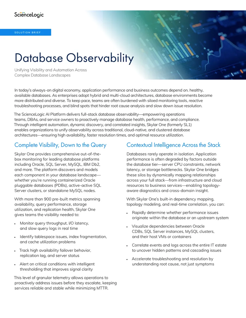 Database Observability Solutions for Hybrid Architectures