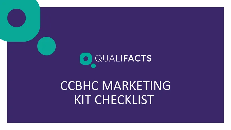 CCBHC Marketing Kit Checklist