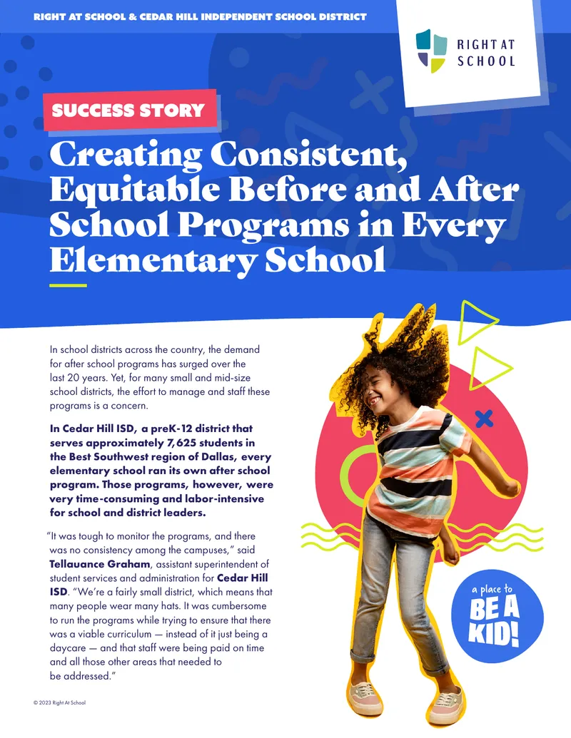 Creating Consistent Before and After School Programs