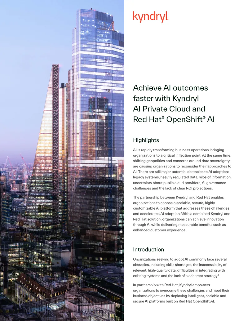 Kyndryl AI Private Cloud and Red Hat OpenShift AI Solutions