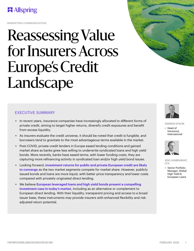 Reassessing Value for Insurers in European Credit Markets