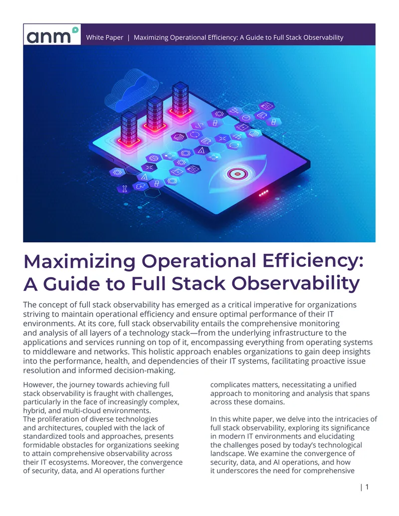 Maximizing Operational Efficiency with Full Stack Observability
