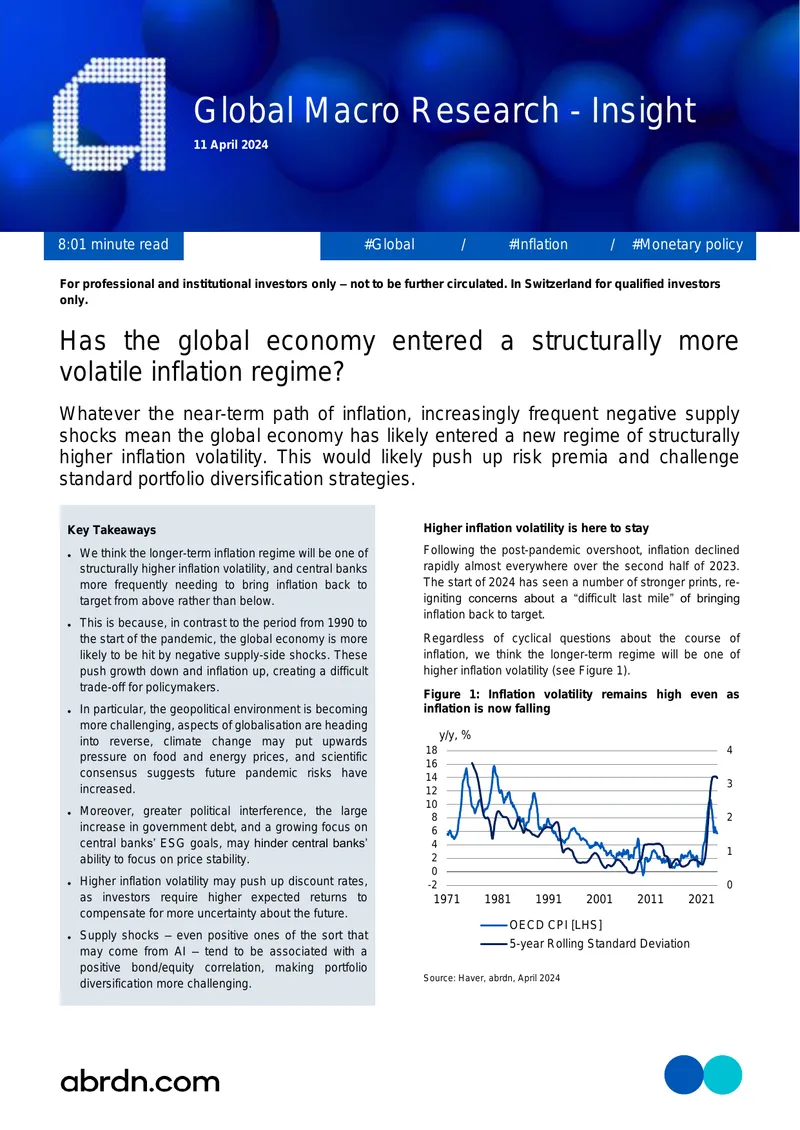Global Economic Inflation Volatility Analysis