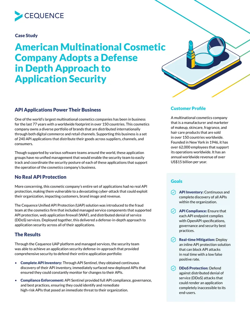 Multinational Cosmetics Company Application Security Case Study