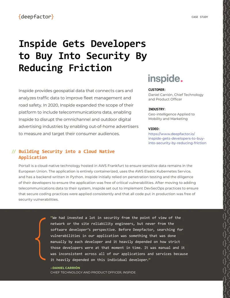 Inspide Case Study on DevSecOps Implementation