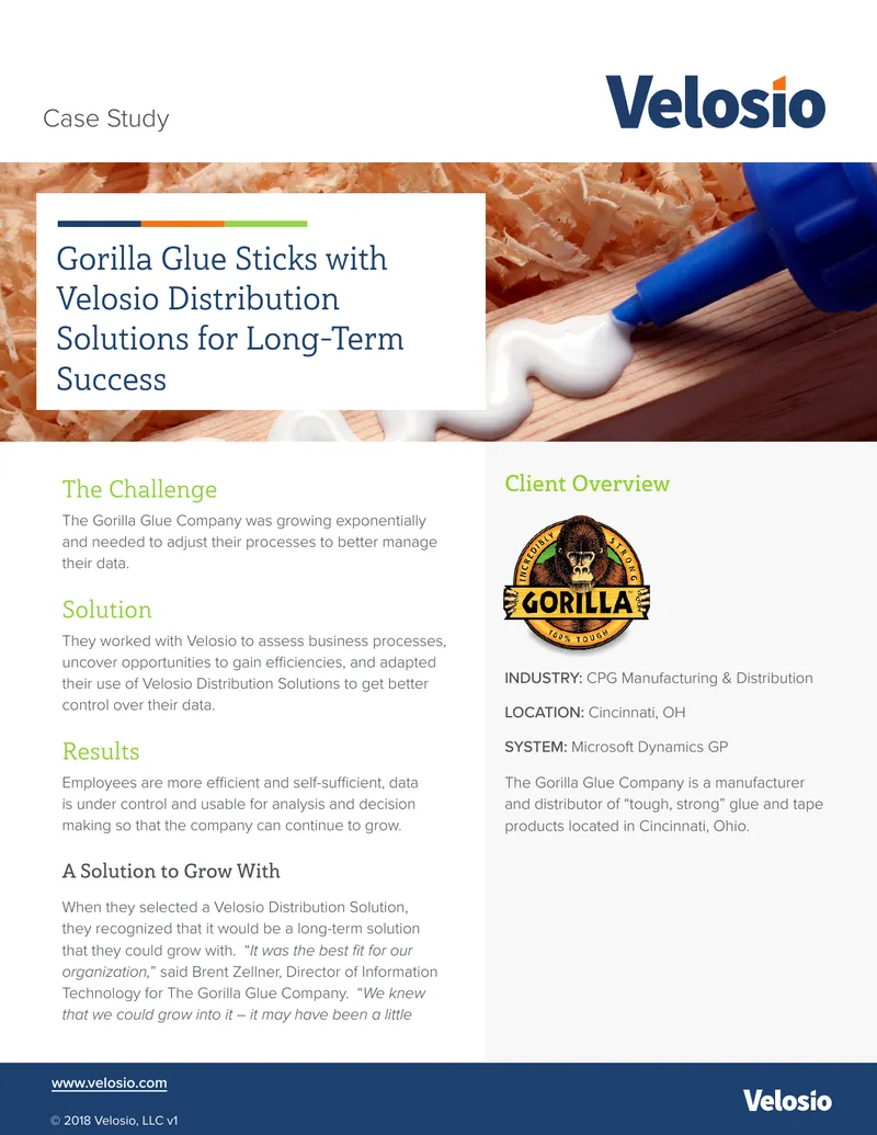 Gorilla Glue Company Distribution Solutions Case Study