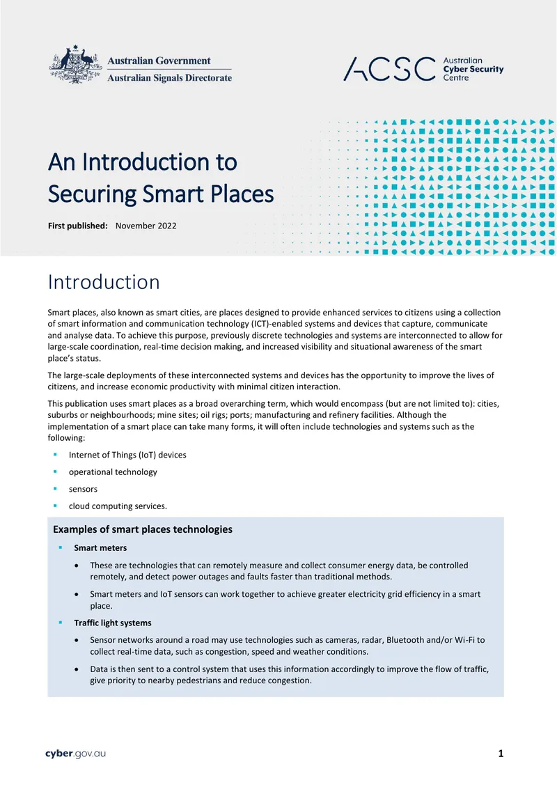 Securing Smart Places Technology Guide
