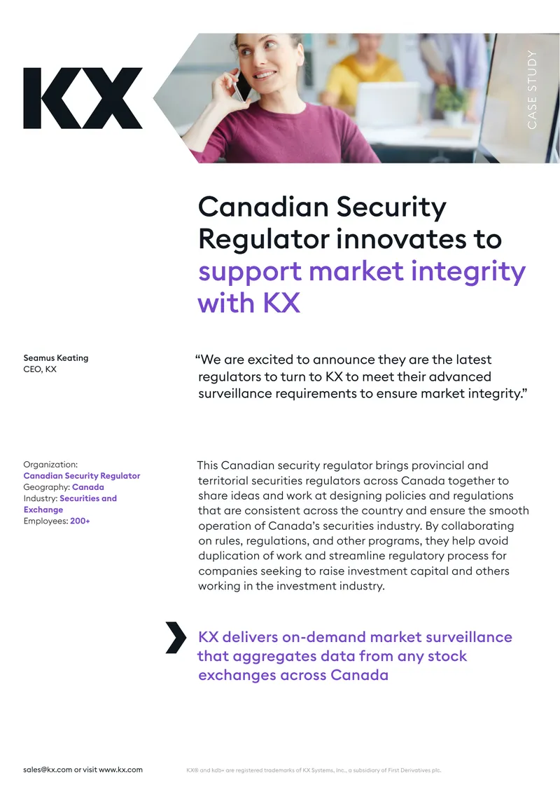 Canadian Security Regulator Market Integrity Case Study