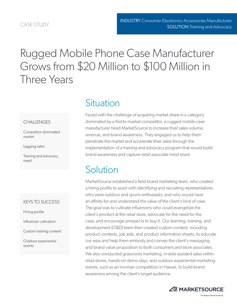 Rugged Mobile Phone Case Manufacturer Growth Case Study