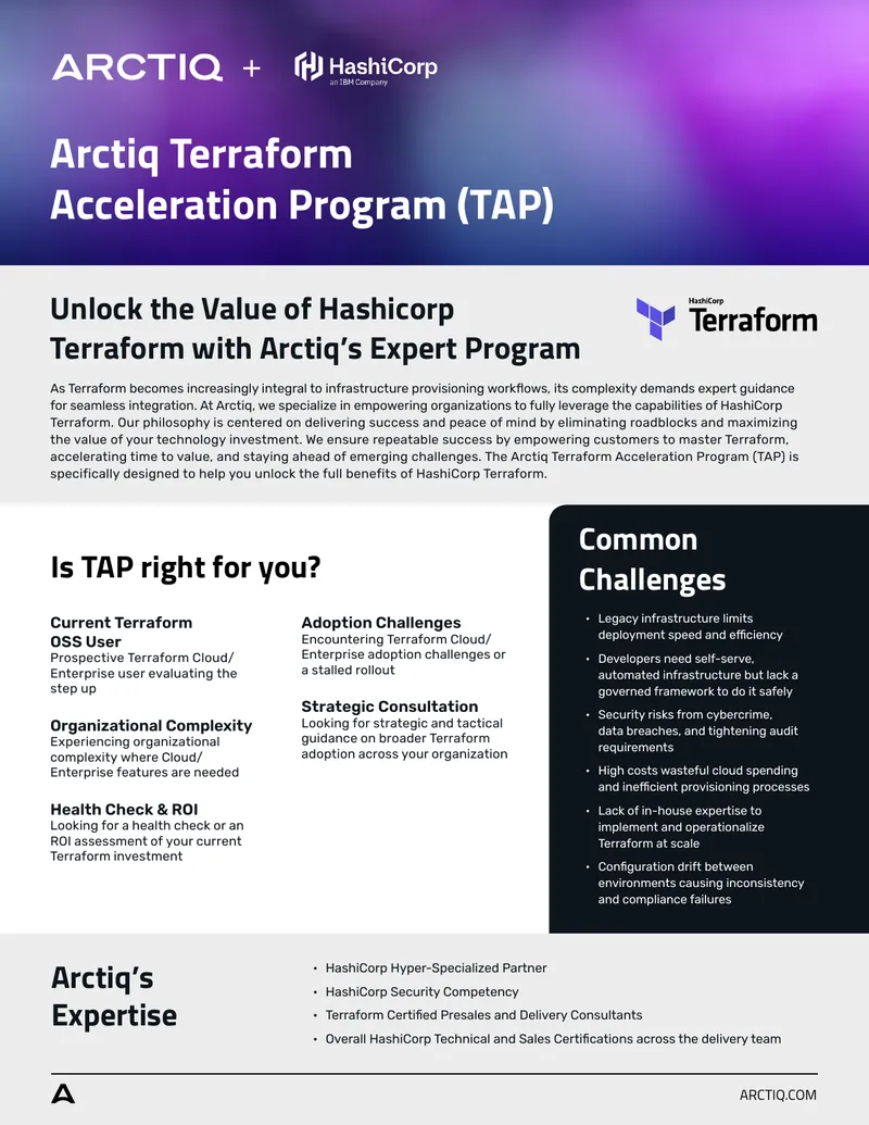 Arctiq Terraform Acceleration Program Overview