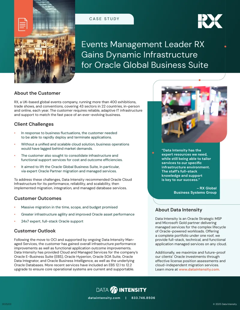 Events Management Leader RX Gains Dynamic Infrastructure