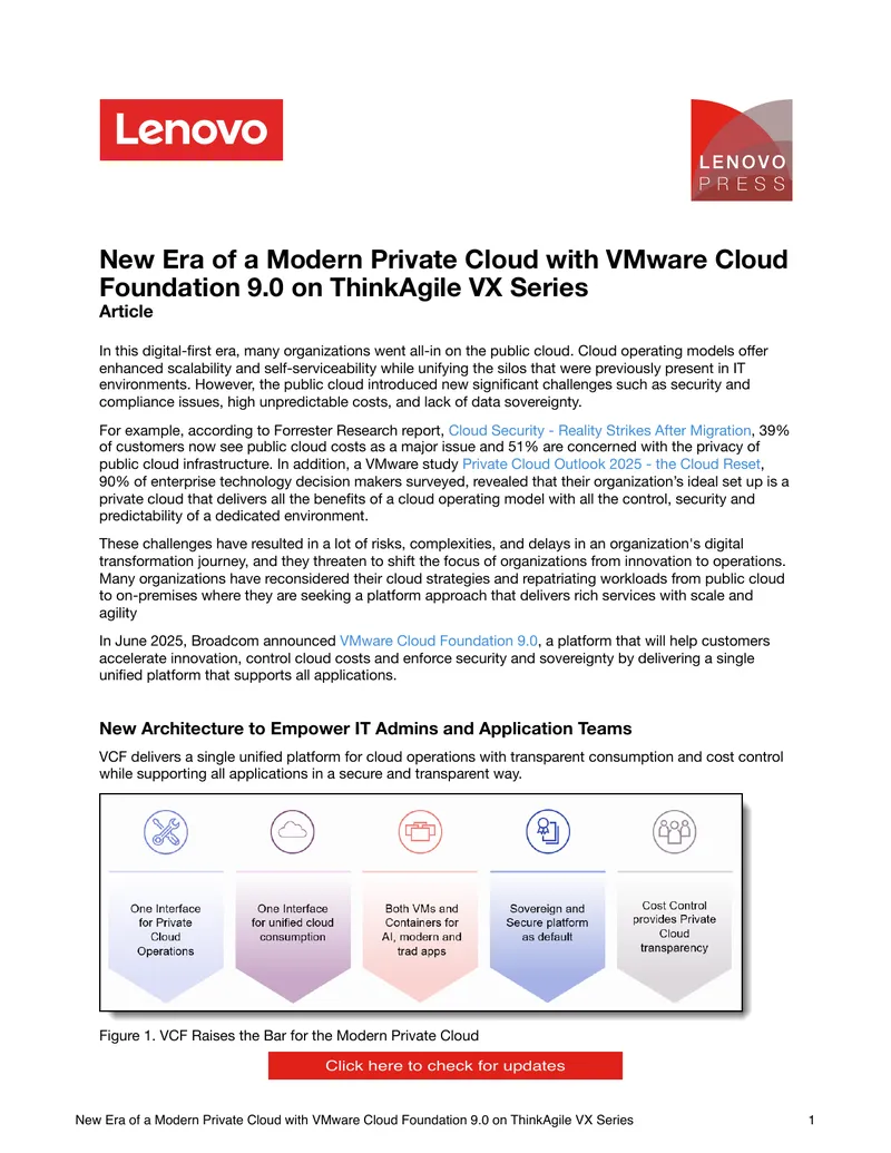 Modern Private Cloud with VMware Cloud Foundation 9.0