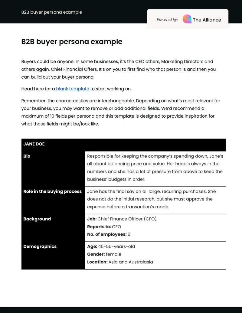 B2B Buyer Persona Development Guide