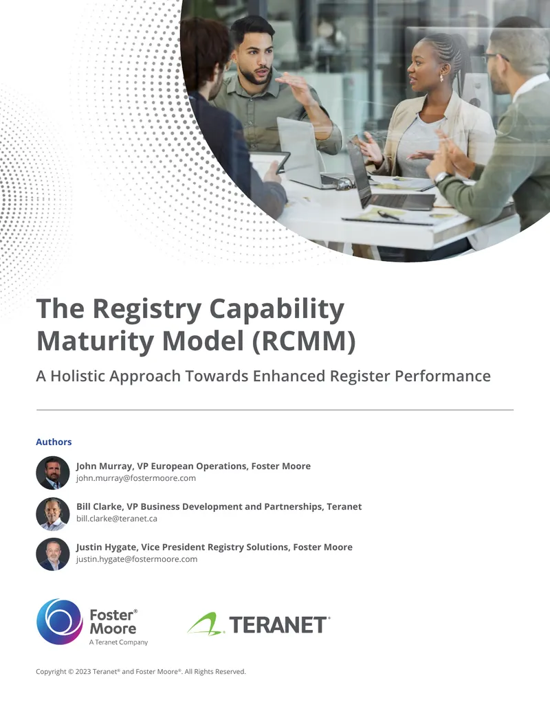 Registry Capability Maturity Model for Enhanced Performance