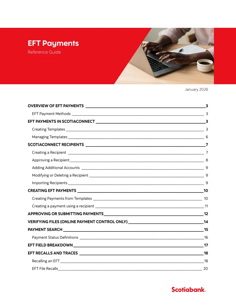 EFT Payments Reference Guide