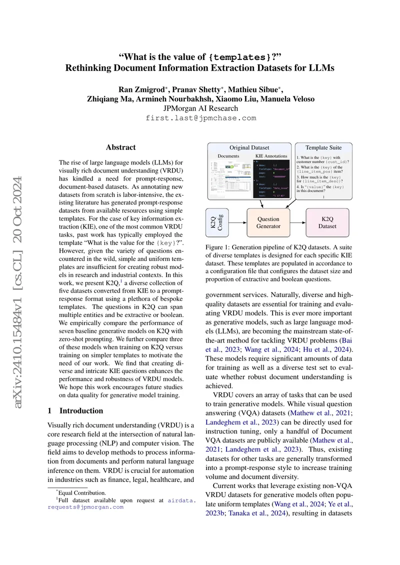 Rethinking Document Information Extraction Datasets