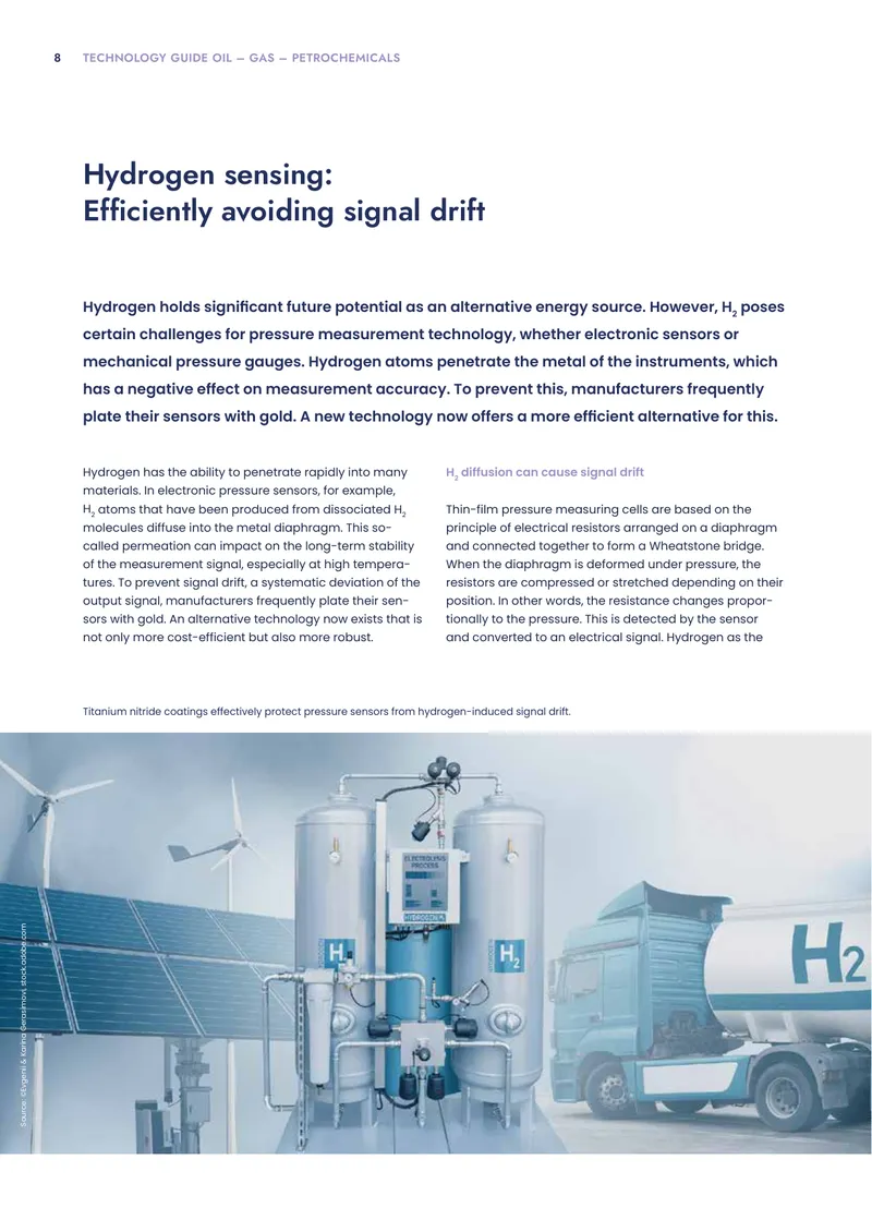 Hydrogen Sensing Technology for Pressure Measurement