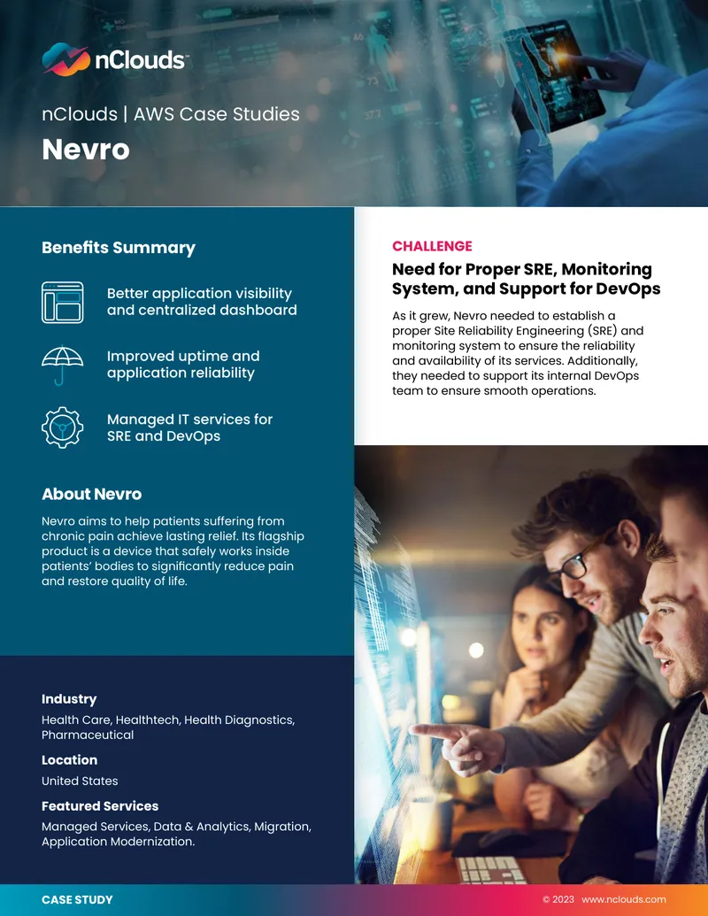 AWS Case Study on Nevro's Infrastructure Improvement