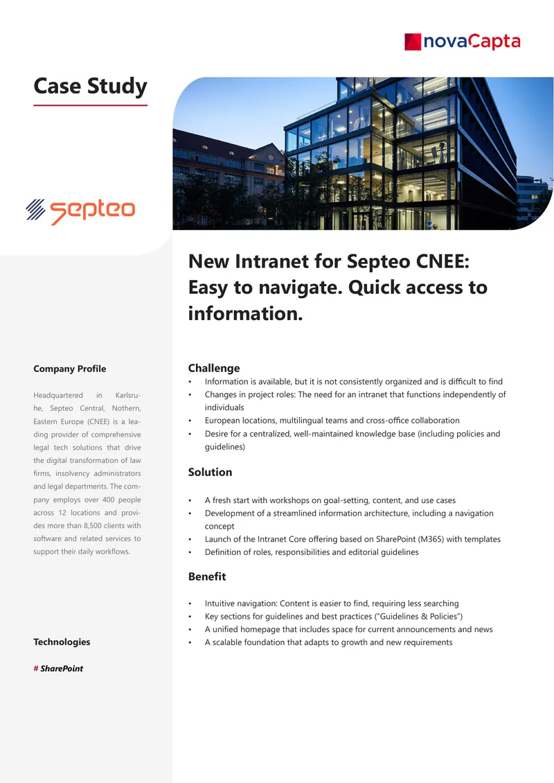 Intranet Development for Septeo CNEE