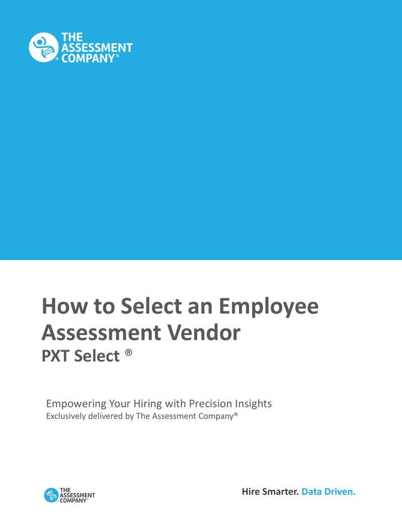 Employee Assessment Vendor Selection Checklist