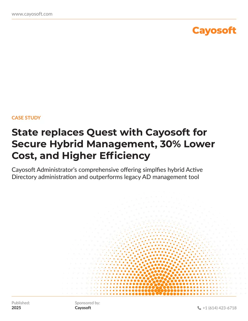 Cayosoft Administrator Case Study for Hybrid Management