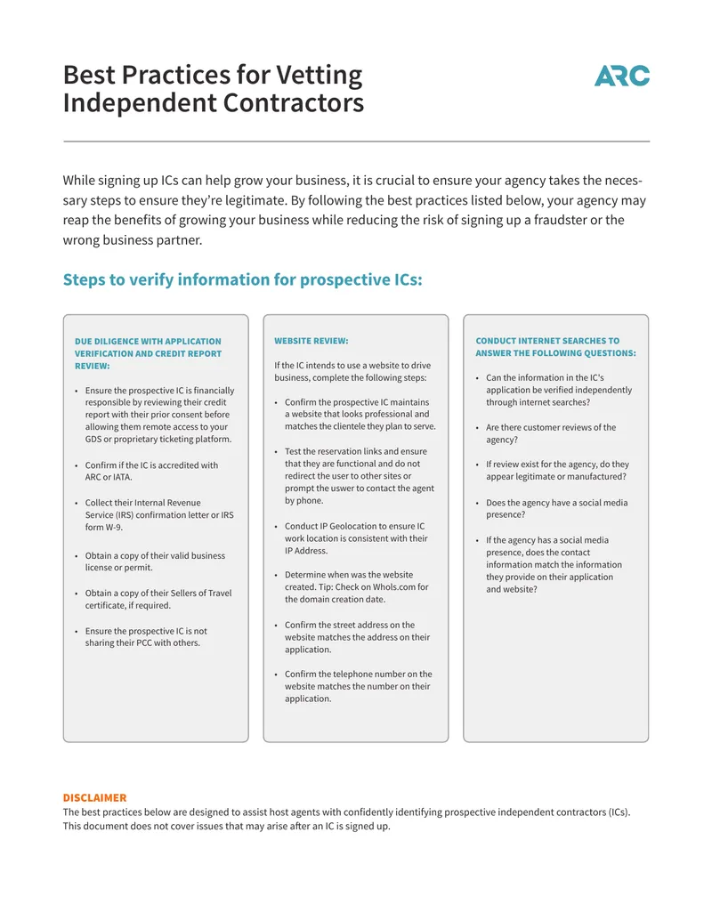 Best Practices for Vetting Independent Contractors