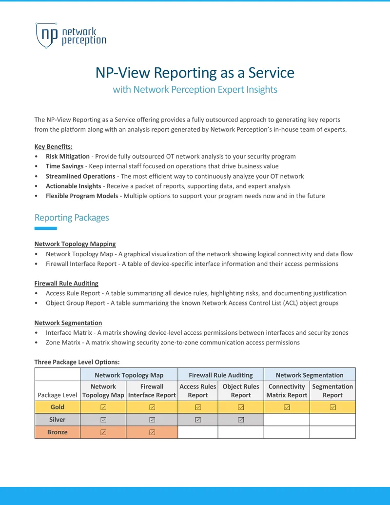 NP-View Reporting as a Service Overview