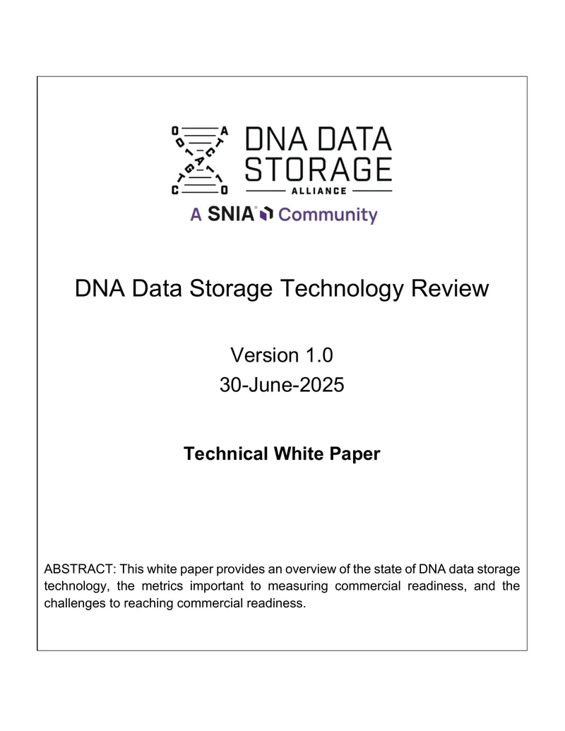 DNA Data Storage Technology Review