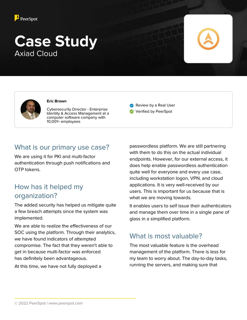 Axiad Cloud Multi-Factor Authentication Case Study