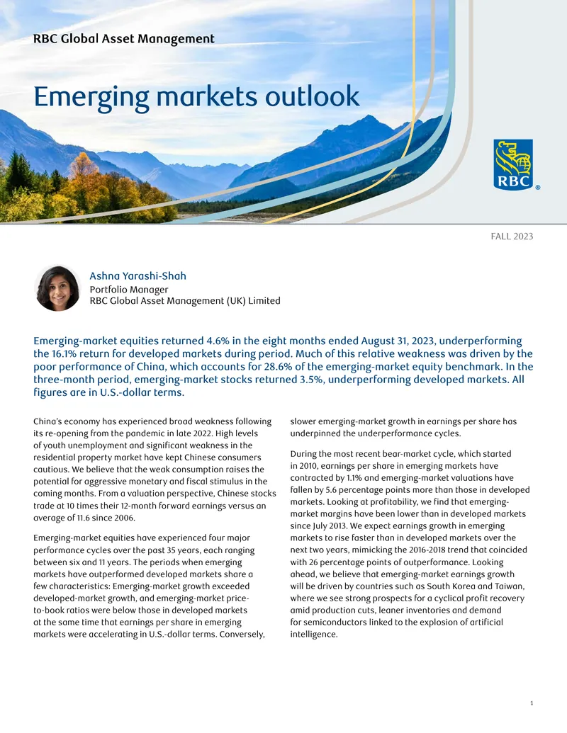 Emerging Markets Outlook Fall 2023