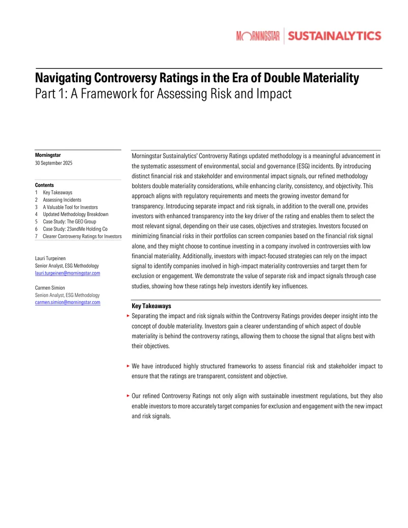 Navigating Controversy Ratings in the Era of Double Materiality