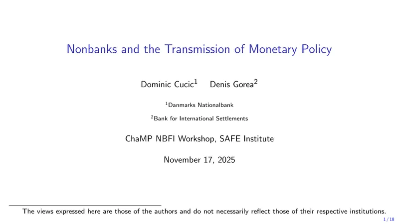 Nonbanks and Monetary Policy Transmission Analysis