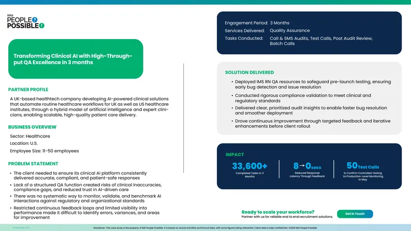 Transforming Clinical AI with High-Throughput QA