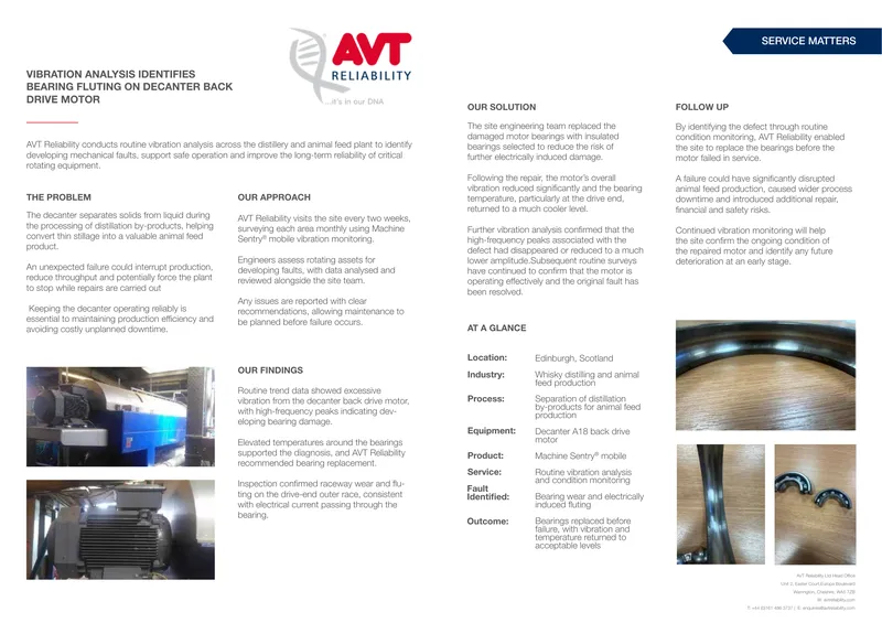Vibration Analysis for Decanter Motor Reliability
