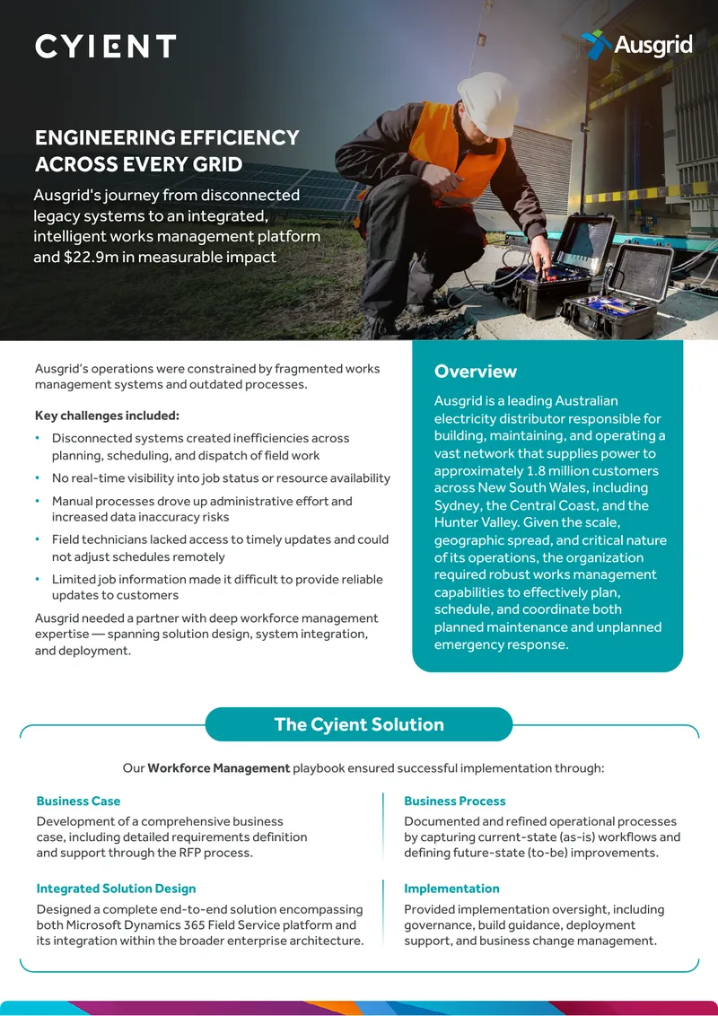 Integrated Works Management Implementation for Ausgrid