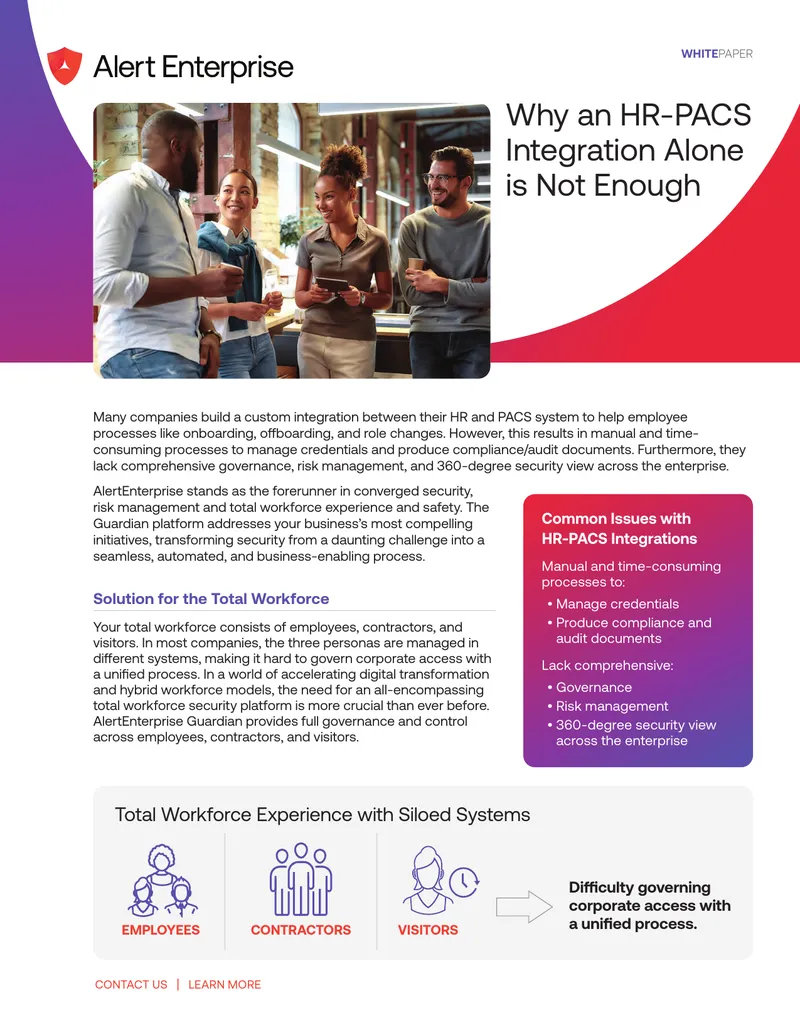 HR-PACS Integration and Total Workforce Security