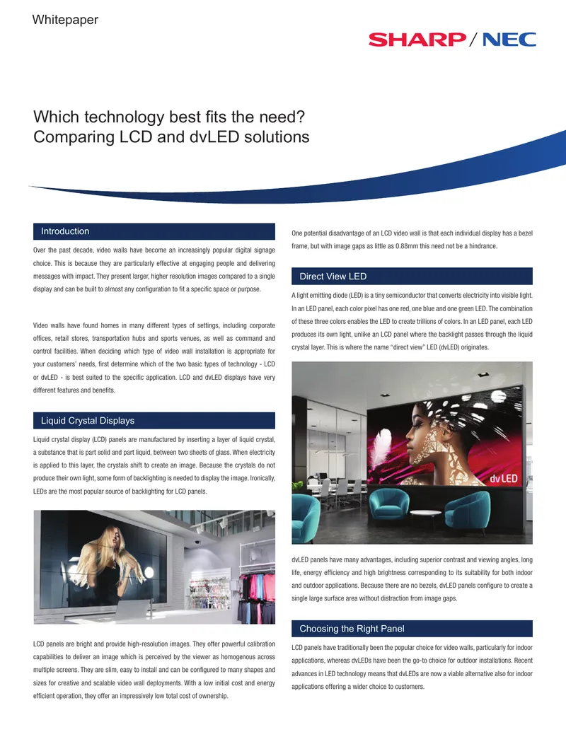 Video Wall Technology Comparison Guide
