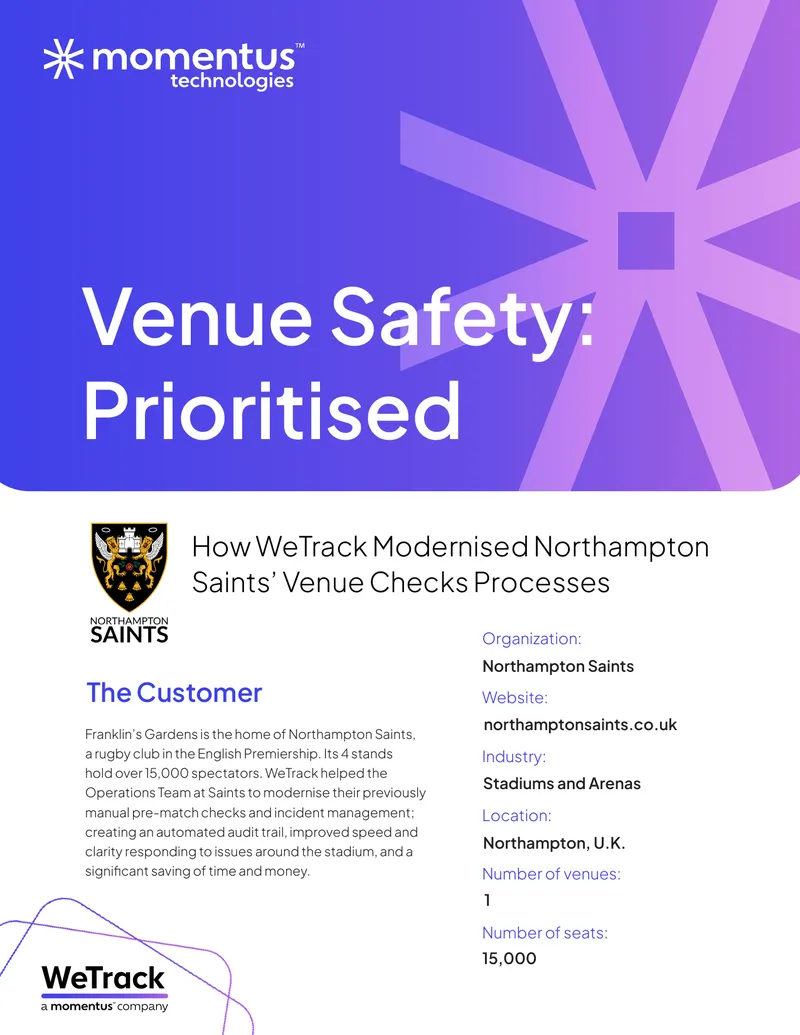 Modernization of Venue Checks at Northampton Saints