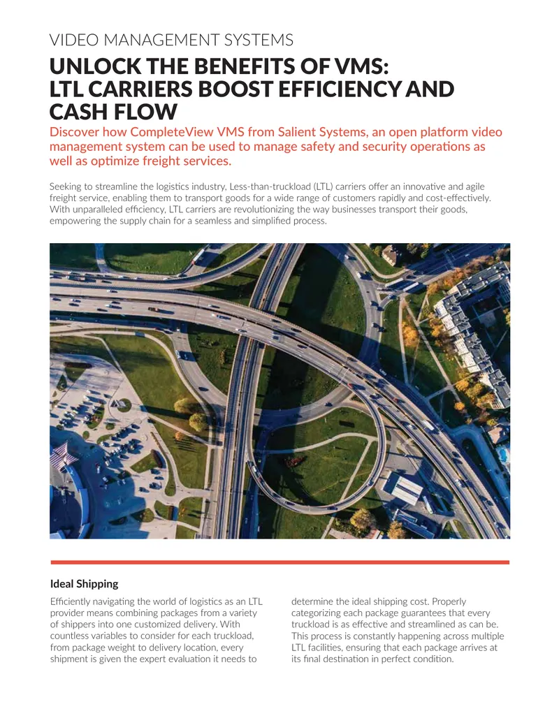 Logistics Optimization Using Video Management Systems