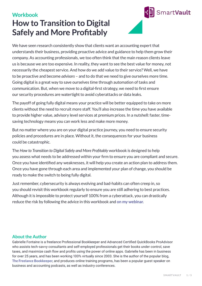 Workbook for Transitioning to Digital Accountancy