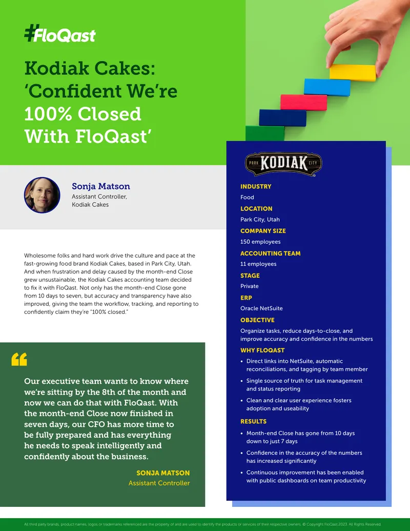 Kodiak Cakes Month-End Close Process Improvement preview page 1