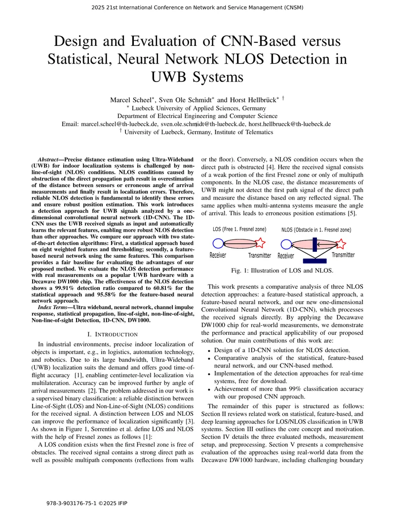 CNN-Based NLOS Detection in UWB Systems