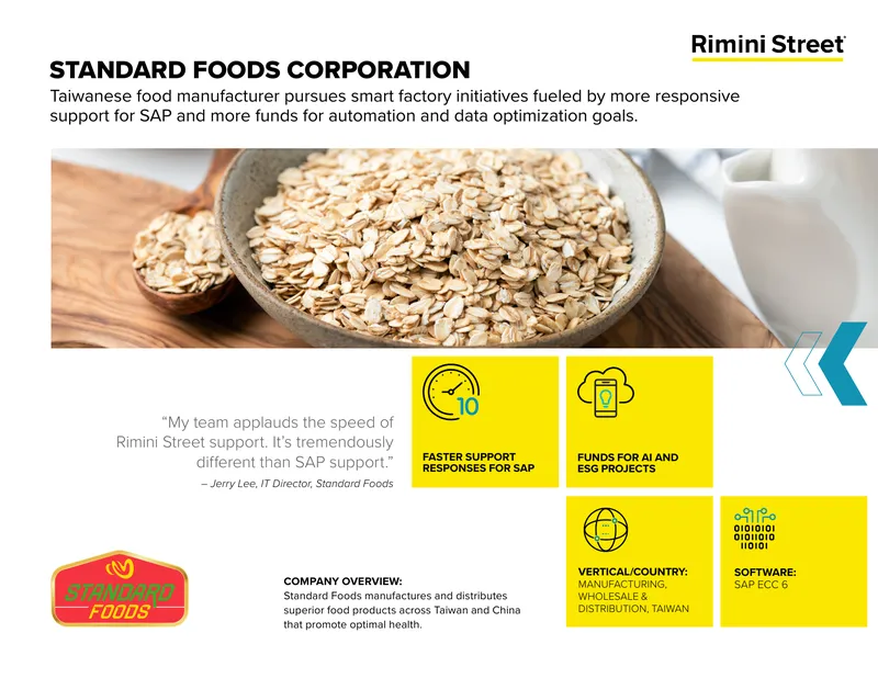 Standard Foods Corporation SAP Support Transition