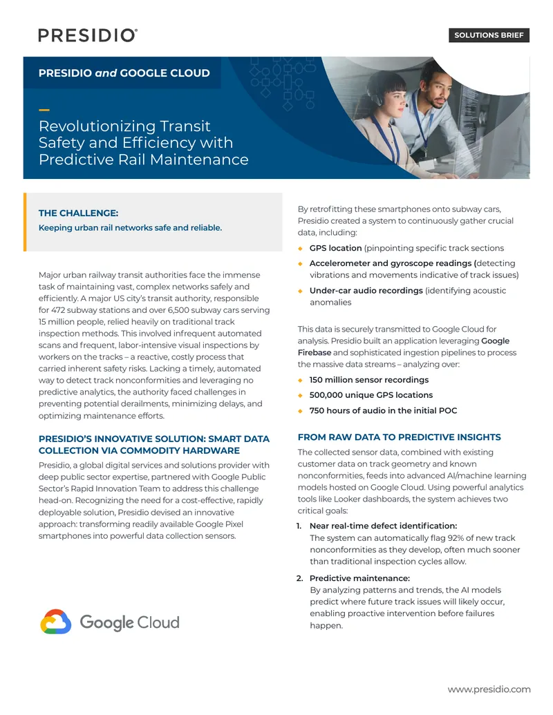 Predictive Maintenance Solution for Urban Rail Networks